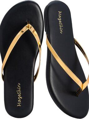 Comfortable Memory Foam Flip Flops | Flat Thong Sandals for Women